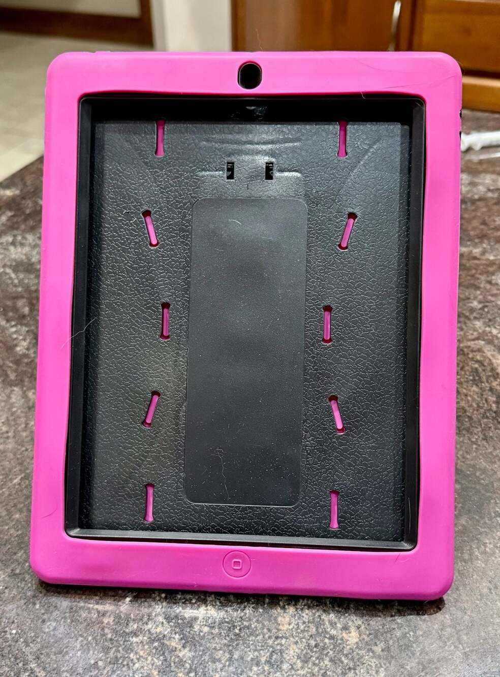Rugged Pink Tablet Protective Case with Integrated Kickstand